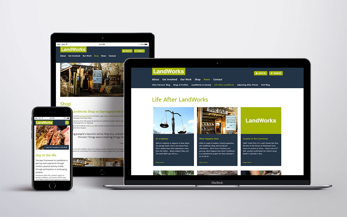 web design totnes - LandWorks